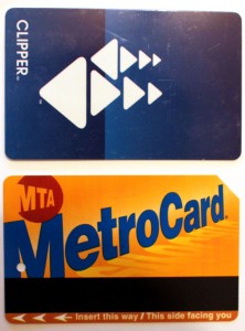 San Francisco vs. New York City, Clipper vs. Metro, berührungslose RFID-Karte vs. lommeliger Plastikstreifen