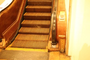 Holzrolltreppe in Macy's